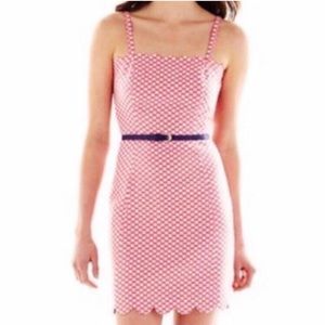 I Heart Ronson Polka Dot Dress with Scalloped Hem